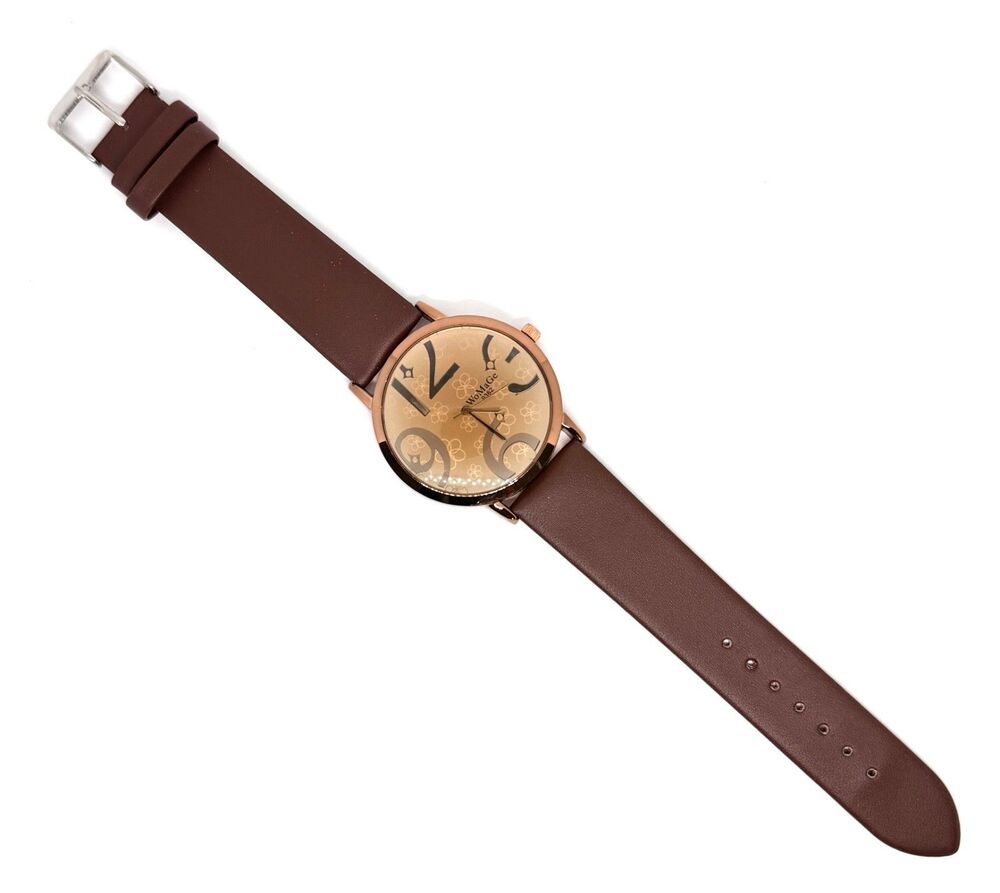 Vtg New Ladies Unisex Watch Copper Face Fresh Battery Item #1100
